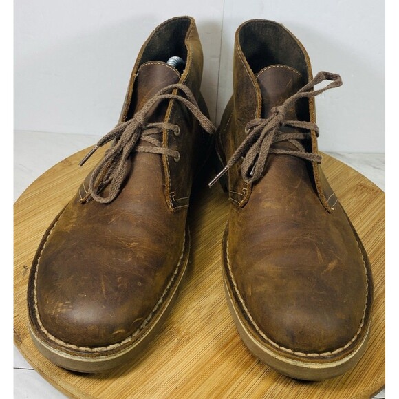 Clarks Beeswax Leather Desert Chukka Ankle Boots US 9M - Picture 3 of 6